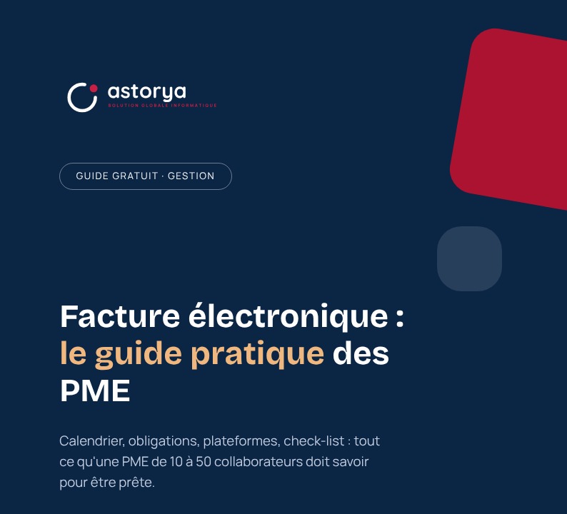 Couverture du guide facture électronique