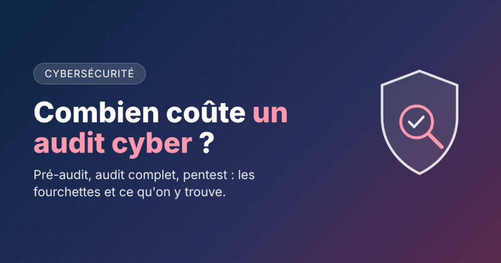 Combien coûte un audit de cybersécurité